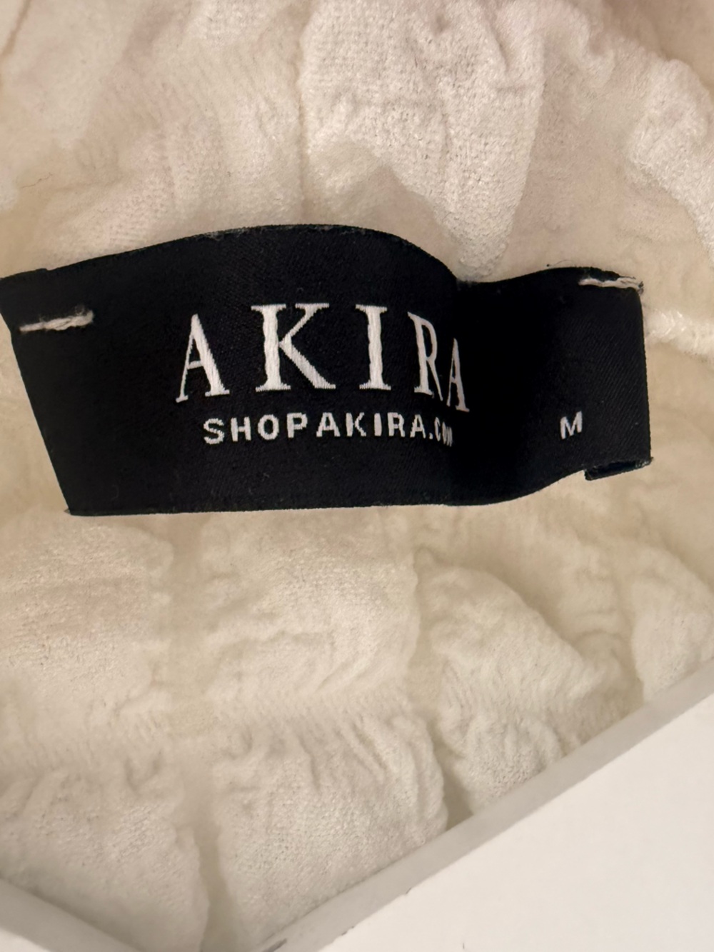AKIRA White Textured Sleeveless Mini Dress - Picture 4 of 4